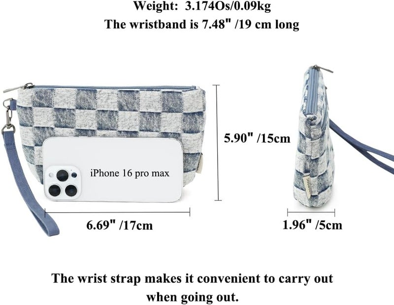 BBORGDC Small Wristlet Wallets for Women, Zip Clutch Bag with Wristlet Pouch, 3-Zipper Original Design - Image 2
